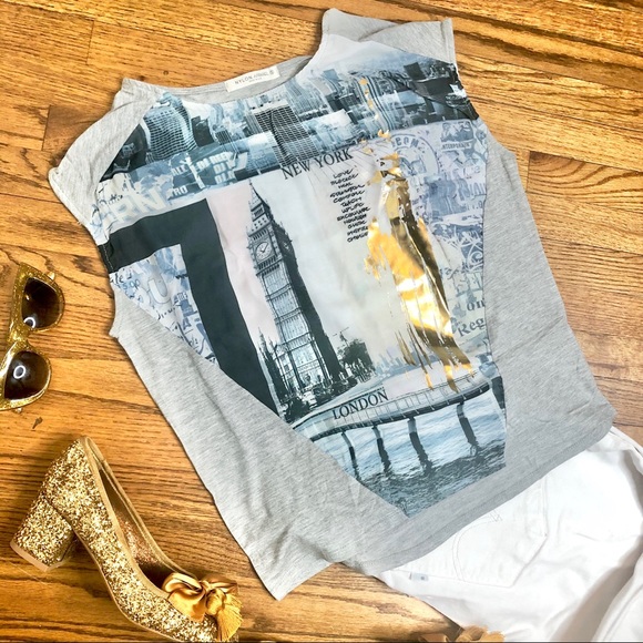 NYLON APPAREL city skyline contrast panel box tee - Picture 2 of 5